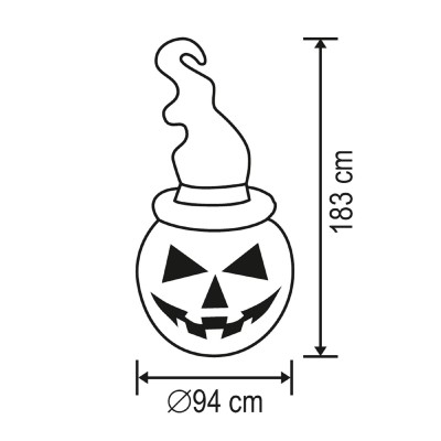 Halloween dovleac gonflabil, 180 cm, proiector LED in interior - KD 180 T